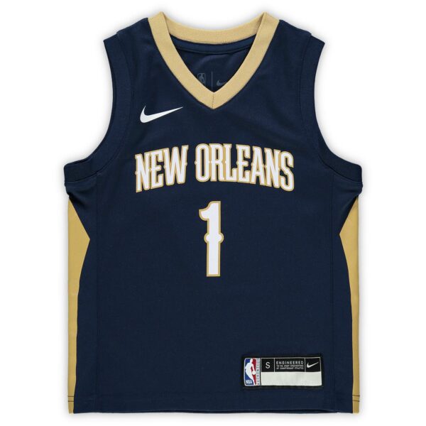Zion Williamson New Orleans Pelicans Nike Preschool Replica Jersey - Icon Edition - Navy - Image 3