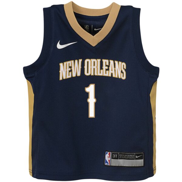 Zion Williamson New Orleans Pelicans Nike Toddler Replica Jersey - Icon Edition - Navy - Image 3