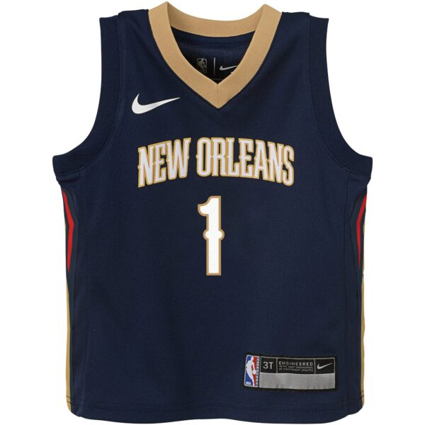Zion Williamson New Orleans Pelicans Nike Toddler Swingman Player Jersey - Icon Edition - Navy - Image 3
