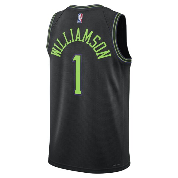 Zion Williamson New Orleans Pelicans Nike Unisex 2023/24 Swingman Jersey - Black - City Edition - Image 4