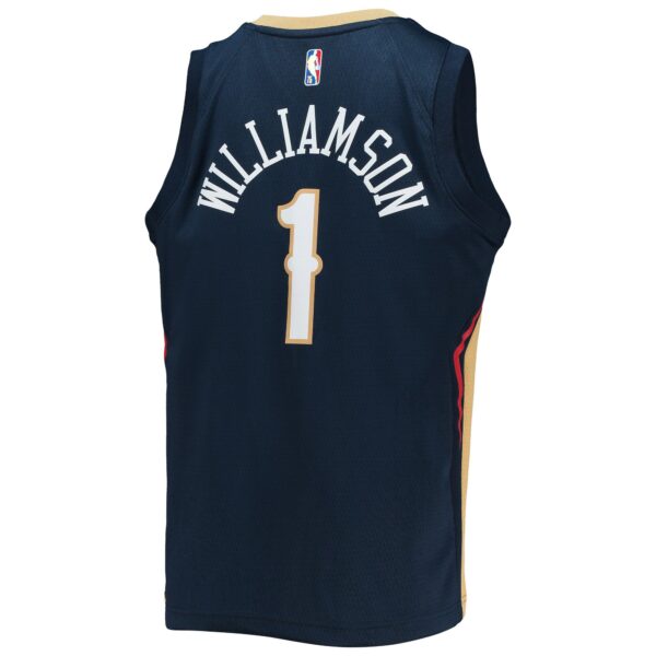 Zion Williamson New Orleans Pelicans Nike Youth 2021/22 Diamond Swingman Jersey - Icon Edition - Navy - Image 4