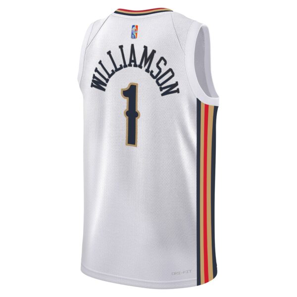 Zion Williamson New Orleans Pelicans Nike Youth Swingman Jersey - City Edition - White - Image 4