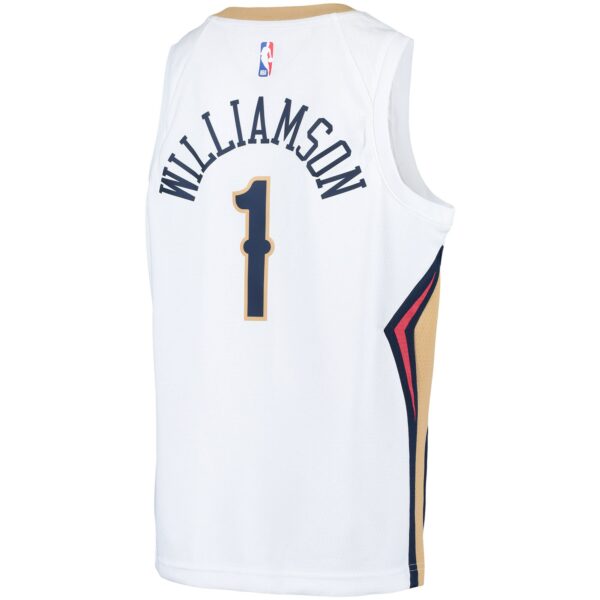 Zion Williamson New Orleans Pelicans Nike Youth Swingman Player Jersey - Association Edition - White - Image 4