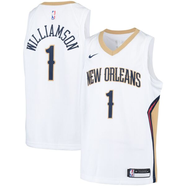 Zion Williamson New Orleans Pelicans Nike Youth Swingman Player Jersey - Association Edition - White - Image 2