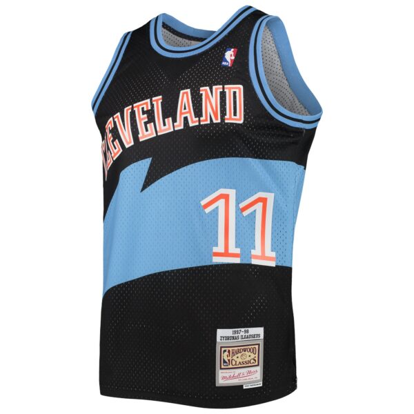 Zydrunas Ilgauskas Cleveland Cavaliers Mitchell & Ness Hardwood Classics Swingman Jersey - Black - Image 3