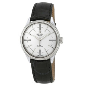 Cellini Time White Dial Automatic Men's 18 Carat White Gold Watch