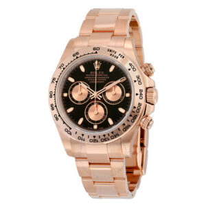 Cosmograph Daytona Black Dial 18K Everose Gold Oyster Bracelet Automatic Men's Watch