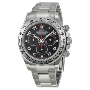 Cosmograph Daytona Black Dial 18K White Gold Oyster Bracelet Automatic Men's Watch