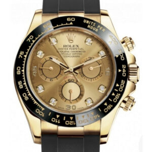Cosmograph Daytona Champagne Diamond Dial 18kt Yellow Gold Men's Watch