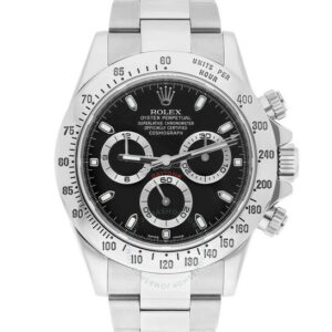 Cosmograph Daytona Chronograph Automatic Chronometer Black Dial Men's Watch