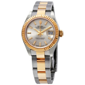 Datejust 28 Automatic Chronometer Silver Dial Ladies Two-tone Oyster Watch 279173