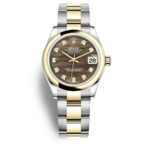 Datejust 31 Black Mother of Pearl Diamond Dial Ladies Oyster Watch