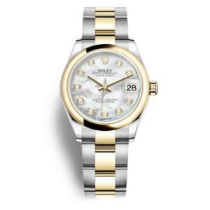 Datejust 31 Mother of Pearl Diamond Dial Ladies Steel and 18kt Yellow Gold Jubilee Watch