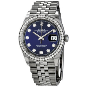 Datejust 36 Blue Diamond Dial Automatic Unisex Jubilee Watch