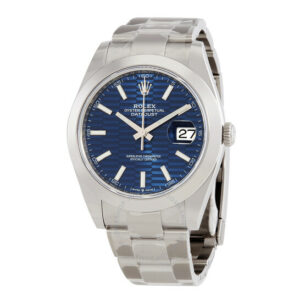 Datejust 41 Bright Blue Fluted Motif Dial Automatic Men's Oyster Watch