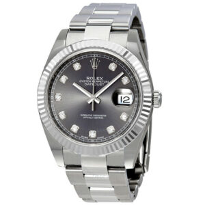 Datejust 41 Rhodium Diamond Dial Automatic Men's Watch