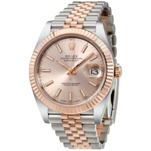 Datejust 41 Sundust Dial Steel and 18K Everose Gold Men's Watch