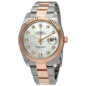 Datejust Automatic Diamond Men's Steel and 18ct Everose Gold Oyster Watch