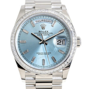 Day-Date 36 Ice Blue Diamond Dial Automatic Men's Platinum Watch