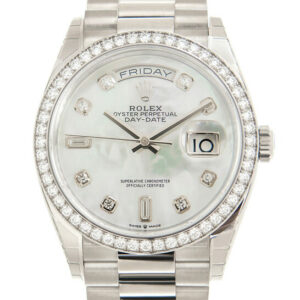 Day-Date 36 Mother of Pearl Diamond Dial 18kt White Gold President Watch