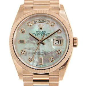 Day-Date 36 Mother of Pearl Diamond Dial Automatic 18kt Everose Gold President Watch