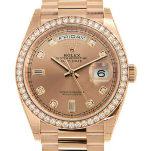 Day-Date 36 Rose Diamond Dial Automatic 18kt Everose Gold President Watch