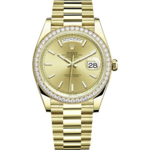 Day-Date 40 Automatic Champagne Dial Men's 18kt Yellow Gold President Watch