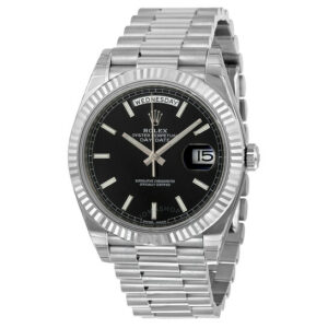 Day-Date 40 Black Dial 18K White Gold President Automatic Men's Watch BKSP