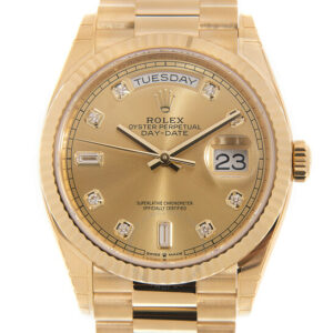 Day-Date Diamond Champagne Dial Unisex Watch
