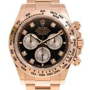 Daytona Chronograph Automatic Diamond Black Dial Men's Watch