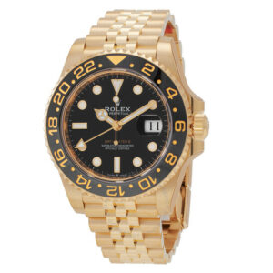 GMT-Master II 18kt Yellow Gold Automatic Chronometer Black Dial Men's Watch
