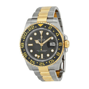 GMT-Master II Black Dial Stainless Steel and 18kt Yellow Gold Oyster Bracelet Automatic Men's Watch
