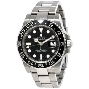 GMT Master II Black Index Dial Oyster Bracelet Steel Men's Watch