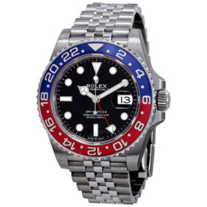 GMT-Master II Pepsi Blue and Red Bezel Stainless Steel Jubilee Watch