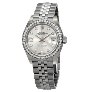 Lady Datejust Automatic Silver Roman Diamond Dial Ladies Jubilee Watch