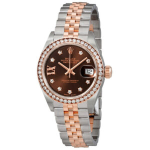 Lady Datejust Chocolate Brown Diamond Dial Automatic Watch