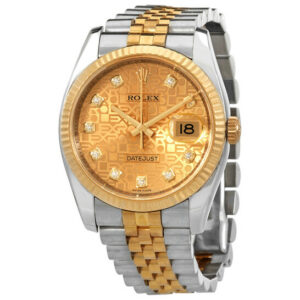 Oyster Perpetual Automatic Chronometer Diamond Champagne Dial Men's Watch