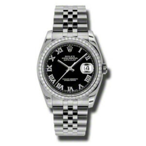 Oyster Perpetual Datejust 36 Black Dial Stainless Steel Jubilee Bracelet Automatic Ladies Watch