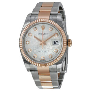 Oyster Perpetual Datejust 36 Silver Dial Stainless Steel and 18K Everose Gold Bracelet Automatic Men's Watch