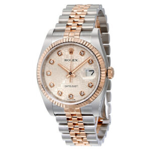 Oyster Perpetual Datejust 36 Silver Dial Stainless Steel and 18K Everose Gold Jubilee Bracelet Automatic Men's Watch