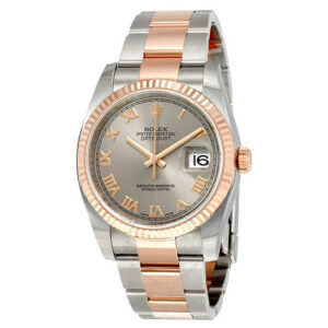 Oyster Perpetual Datejust Rhodium Dial Automatic Ladies Stainless Steel and 18 Carat Everose Gold Watch