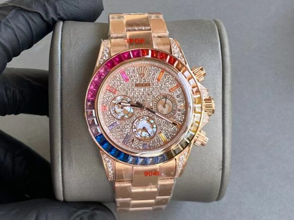 Rolex Cosmograph Daytona Chronograph Automatic Rainbow Pave Watch 116595RBOW-0002