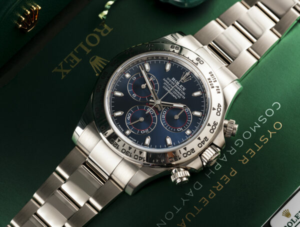 ROLEX COSMOGRAPH DAYTONA WHITE GOLD BLUE DIAL 116509 - Image 6