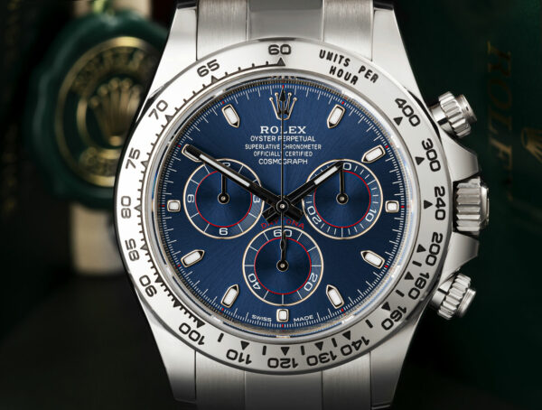 ROLEX COSMOGRAPH DAYTONA WHITE GOLD BLUE DIAL 116509 - Image 3