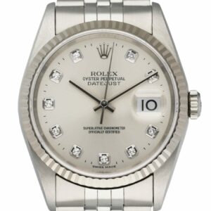 Rolex Datejust 16234 Diamond Dial Mens Watch