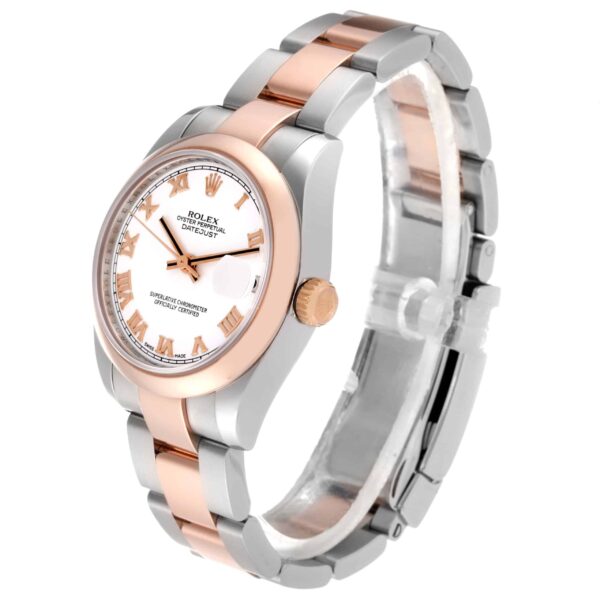 Rolex Datejust 31 Midsize Steel Rose Gold White Dial Ladies Watch 178241 - Image 4