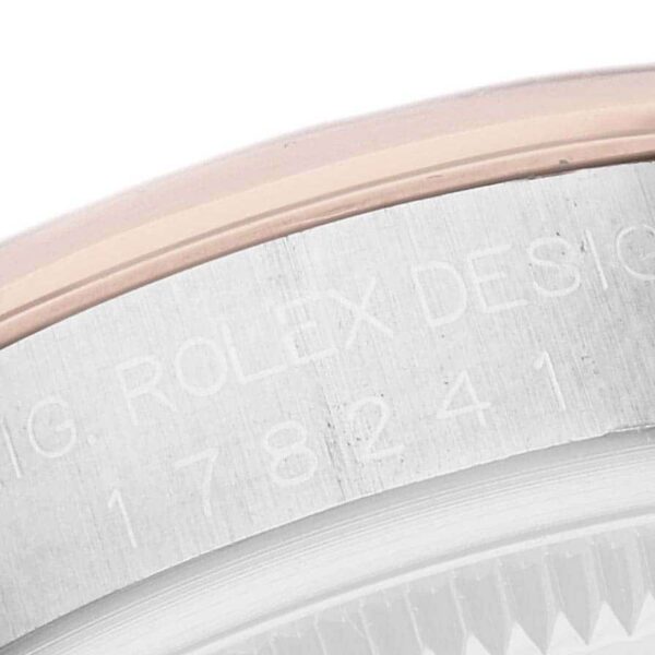 Rolex Datejust 31 Midsize Steel Rose Gold White Dial Ladies Watch 178241 - Image 7