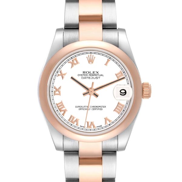 Rolex Datejust 31 Midsize Steel Rose Gold White Dial Ladies Watch 178241