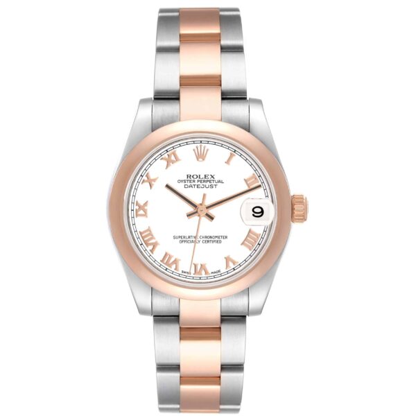 Rolex Datejust 31 Midsize Steel Rose Gold White Dial Ladies Watch 178241 - Image 2