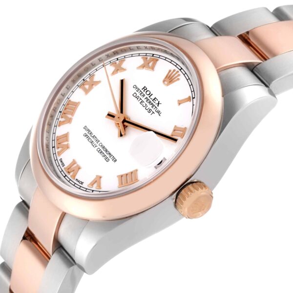 Rolex Datejust 31 Midsize Steel Rose Gold White Dial Ladies Watch 178241 - Image 5